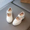 Elegantes y Modernos Tacones Altos Mary Jane para Niñas 2026 Primavera/Otoño Nuevos Zapatos de Presentación Niños Medianos y Grandes Elegantes Zapatos de Cuero de Princesa