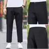 Calças casuais curtas de linho Lyocell 2026 verão calças retas largas cropped calças casuais masculinas para jovens