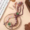 Pulseira Relógio Novo Estilo para Mulheres DIY Transfronteiriça Artesanal Tecida Puxável Estilo Étnico com Contas Relógio Feminino