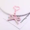 Llavero con Nudo de Lazo Estampado Corazón Forma de Ocho DIY Hecho a Mano Cuentas Arte Muñeca Colgante Accesorios