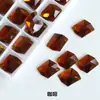 Vidro Poligonal Costurado à Mão com Strass, Strass Irregulares de Fundo Plano, Acessórios de Cristal para DIY, Vestido de Noiva, Sapatos, Chapéus, Bolsas, Acessórios de Vestuário