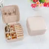 Nueva Caja de Joyería con Estampado de Leopardo Transfronteriza Portátil para Viaje Caja de Almacenamiento para Aretes Pendientes Collar Anillo Caja de Joyería