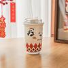 Copo térmico Cartoon Panda 316 Aço inoxidável Alto valor de cor Ventosa portátil Crianças Dupla bebida isolamento Copo de café