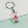 Moda Brasil flor estrella pequeña pegamento botella de vidrio flor eterna colgante llavero colgante accesorios de regalo colgante para teléfono móvil