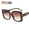 9014 Gafas de Sol de Moda para Hombre y Mujer de Color Rojo y Verde con Montura Grande Europea y Americana, Personalizadas, Combinables con Todo, Modernas, Transfronterizas