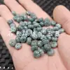 Jadeta de grau A semente de abóbora jade contas soltas, cabaça da sorte verde água óleo jade botões, contas de ábaco, contas separadoras, contas decorativas