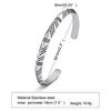 Pulseira Aberta com Padrão Candeng Minimalista Nórdico Padrão Triângulo Joias Casal Pulseira de Aço Inoxidável Ouro Rosa