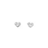 Pendientes de Corazón de Plata Pura S999 Yongcheng con Cierre de Rosca Estilo Coreano Corazón Girly Estéreo Pendientes Exquisitos Versátiles Dropshipping