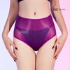 Pantaletas Transparentes Talla Grande Medias Reflectantes Aceitosas de Alta Elasticidad Pantaletas Ultra Delgadas 5D Sexy Sin Costuras de Cintura Alta para Mujer