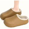 Pantuflas de Algodón Birkenstock para Hombre, Punta Cerrada, Impermeables, Antideslizantes, Nuevo Modelo Otoño e Invierno 2026, Pantuflas Calientes de Algodón para Casa y Exteriores para Mujer
