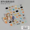 Nuevas pegatinas lindas de dibujos animados para decoración de uñas, gelatina de cristal 5D tridimensionales, pegatinas DIY para uñas, calcomanías para agenda, accesorios de decoración