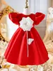 Vestido de princesa infantil de comercio exterior, vestido para niñas, vestido para interpretación de piano, vestido de novia para niña de las flores, banquete de cumpleaños y aniversario para niñas pequeñas.