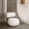 Silla de ocio individual de madera maciza de lujo con luz nórdica, moderna silla de sofá creativa de diseño en color rojo y crema.