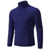 Tejidos de Punto para Hombre Exportación Transfronteriza Venta al por Mayor Otoño 2025 Nuevo Tejido de Punto para Hombre Puntada Delantera y Trasera Cuello Alto Ropa Interior de Punto