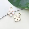 1 Pingente Branco com Gotejamento de Óleo, Pingente Pequeno para Pulseira e Colar, Acessório de Chaveiro DIY Feito à Mão Venda por Atacado