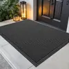 Capacho para Porta de Entrada de Villa para Uso Doméstico, Capacho Elástico de Seda para a Entrada Principal, Antiderrapante e Resistente à Sujeira com Base de TPR