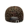 Gorra de béisbol desgastada con estampado de leopardo transfronterizo, moderna, elegante, única, versátil, gorra casual retro de lunares para mujer