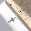 Colar Pingente Cruz Banhado a Ouro 18K com Zircônia Micro-Incustada Novo Produto de Venda Quente Transfronteiriça para Mulheres Joias de Pescoço Vintage Atacado