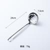 Espátula de acero inoxidable mango de goma suave utensilios de cocina juego de 8 piezas cuchara para cocinar cuchara para olla caliente colador y otros utensilios de cocina de cocina