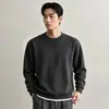 Sudadera negra estilo americano para hombre, nueva colección de otoño 2026, estilo old money, moda masculina de tendencia, top holgado