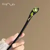 Pasador de Madera Nuevo Estilo Chino Pasador de Pelo Estilo Antiguo Pasador de Pelo para Mujer Alta Calidad Sentido de Suzuki Orquídea Estilo Nacional Combinación Falda de Cara de Caballo Pelo Pasador de Pelo