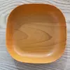 Novo prato de osso com imitação de grão de madeira de alta qualidade prato de sobremesa doméstico prato de lixo de mesa prato de lanche prato de frutas anti-queda de lanche