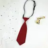 Pessoas Preguiçosas Femininas Não Precisam Jogar Estilo Japonês Estilo Fofo Escolar Ultra-curto Caseiro Cor Pura Gravata Pequena Estilo Hospitalar Marrom Retrô Jardim de Infância Masculino