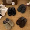 Ropa de Abrigo Otoño/Invierno 2026 Zapatos Casuales de Lunares Zapatos Perezosos sin Cordones para Mujer Nuevos Casuales de Suela Gruesa de Punta Cerrada Medias Zapatillas