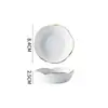 Plato Creativo para Condimentos con Borde Dorado Plato Pequeño para el Hogar Plato de Cerámica para Salsa de Hotel Reposapalillos Plato Multifuncional para Vinagre Plato para Sumergir en Olla Caliente