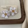 Pendientes de perlas barrocas de alta gama con diseño de nicho, ligeros y de lujo, de moda, para mujer.