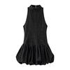 Primavera y Verano 2025 Cuello Vertical Pequeño Sin Mangas Cuello Falda Denim Versión Globo de Mujer Vestido Denim 6929289