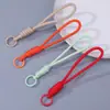 Llavero Tejido de Colores Lanyard con Nudo de Paraguas de Color Caramelo Colgante para Bolso Mochila Decoración Linda Suministro al por Mayor