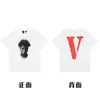 Marca de Moda Americana VLONE JERRY Big V Manga Curta Rua Casal High Street VTG Casual Camiseta Mamba Negra Meia Manga Verão