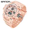 Reloj Electrónico de Moda Transfronterizo Sanda para Hombre Resistente al Agua Luminoso Despertador Multifuncional Reloj Deportivo para Hombre en stock Suministro Directo