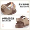 Sandalias Infantiles Estilo Coreano Verano 2025 Nuevas Zapatos de Playa Abiertos para Niñas Suela Suave Elegantes para Niños Zapatos Deportivos Casuales