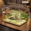 Aquário Sala de Estar 2025 Novo Pequeno Peixinho Dourado Criação de Tartarugas Doméstico Imitação de Vidro Acrílico Pequeno Tanque Ecológico de Mesa