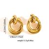 Aretes geométricos de acero de titanio para comercio exterior transfronterizo de Europa y Estados Unidos, retro, nueva tendencia, temperamento de alto sentido, aretes que combinan con todo, aretes de personalidad