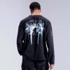 Camiseta de manga larga con estampado hip-hop de algodón puro, estilo retro de moda urbana, para hombre y mujer.