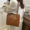 Moda Estilo Occidental Minimalista para Mujer 2025 Primavera Nuevo Estilo Coreano Ins Estilo Mori Bolso de Hombro Color Sólido Bolso Tote para Viajar