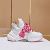 Chegada Nova 2025 Sapatos Torre Versátil Estrela Igual Arqueado Sola Grossa Ins Moderno Cadarço Tênis Casual Feminino