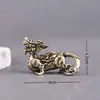 Par Sólido de Latón Vintage de Unicornios Voladores, Mascotas de Té que Traen Fortuna, Artículos Decorativos Antiguos para Decoración del Hogar, Adornos Artesanales de Mesa