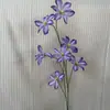 Arranjo floral linear de clematis de 7 cabeças, flores artificiais de alto impacto para design floral de salão de casamento e adereços para fotos