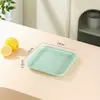 Bandeja de té de plástico Rectangular Bandeja para tazas de té Plato para juego de té Plato de cena Estilo nórdico Casero Plato de frutas