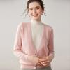 Suéter de Caxemira Casual e Fashion para Outono e Inverno, Roupa Elegante para o Trabalho, Suéter de Lã Colorido Versátil com Design de Peça Falsa Dupla