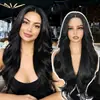 Peluca de Encaje para Mujer, Raya Media Cabello Largo, Cobertura Total de la Cabeza, Cabello Largo Rizado, Cabello de Fibra Realista, Ondas Voluminosas