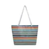 Bolsa Fresca Rayada de Verano para Mujer 2026 Nueva Moda Tendencia Color-Block Bolso Tote Gran Capacidad Bolso de Hombro para Viajes