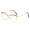 Óculos Fashion Cat-Eye Sem Grau Armações de Óculos Modernas Ultraleves Óculos Retro Fotocromáticos Anti-Luz Azul Óculos Metálicos Fotocromáticos Exportação