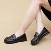 Zapatos de Cuero con Suela Suave para Mujer, Modelo Nuevo Otoño 2025, Suela Suave, Laterales Suaves, Zapatos Cómodos para Trabajar para Personas de Mediana Edad y Mayores, Suela Antideslizante y Resistente al Desgaste