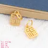 Estilo Chino Creativo Aleación Electrochapado Oro Arena Serie Dibujos Animados Accesorios Buena Suerte Suerte Gato de la Suerte Accesorios para Joyería DIY