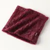 Braga de Cuello de Punto Esponjoso para Otoño e Invierno Doble Capa Protección para el Cuello Protección contra el Frío Bufanda Máscara Cálida a Prueba de Viento Color Sólido Bufanda Atmosférica